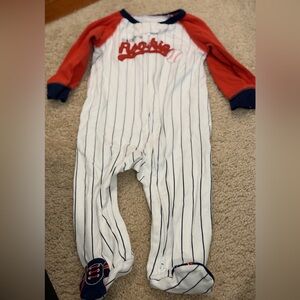 Carter's Red and White Striped Footie